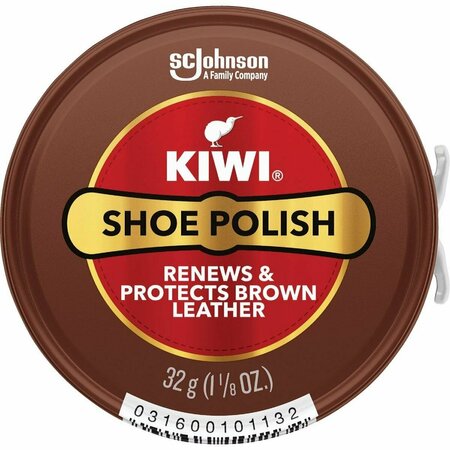 KIWI 1-1/8 Oz. Brown Shoe Polish 0113